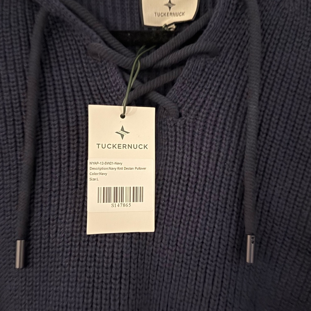 Tuckernuck Deep Blue Knit Pullover for Men